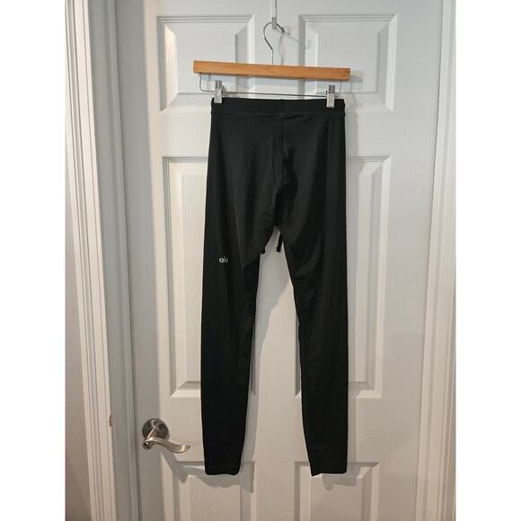 Alo Yoga Black Full Length Leggings with Working Drawstring Measures XS - Picture 4 of 5